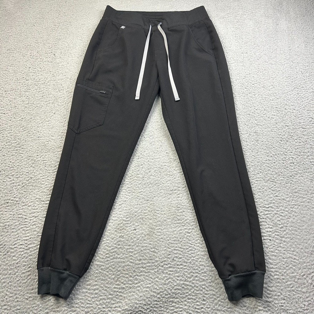 Figs Womens Black Zamora 2.0 Jogger Scrub Pants Medical Performance Small